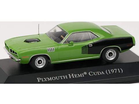 Plymouth Hemi 'Cuda 1971 Green 1:43 Scale Diecast Model-Unbranded-Diecast Model Centre