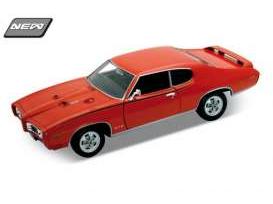 Pontiac GTO The Judge 1969 Orange 1:24 Scale Welly Diecast Model-Welly-Diecast Model Centre