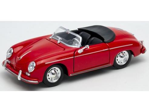 Porsche 356 A Speedster Red Open Top 1:24 Scale Welly Diecast Model-Welly-Diecast Model Centre