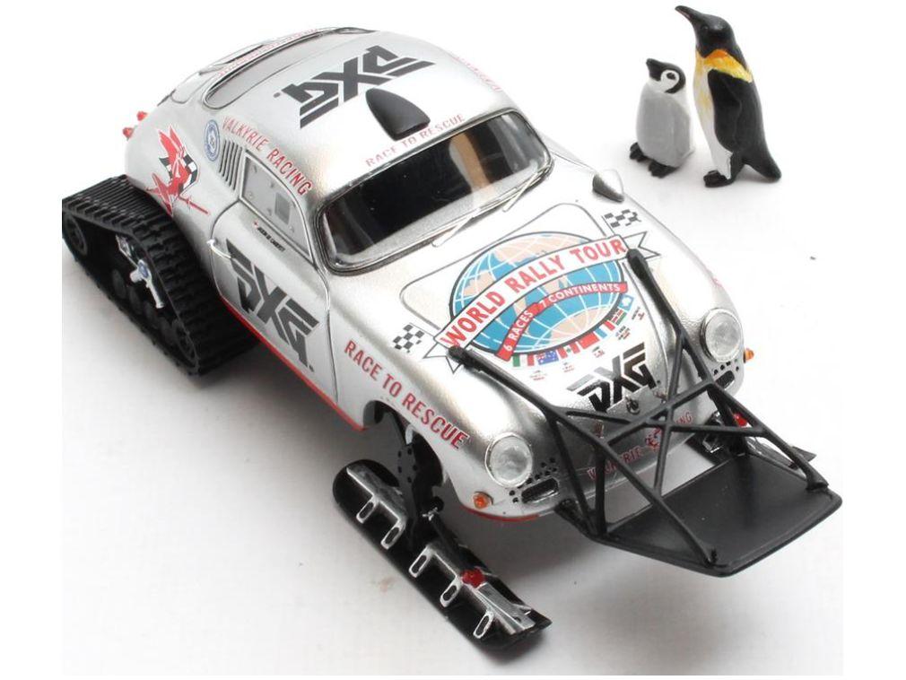 Porsche 356A Valkyrie Racing Antartica Ice Challenge 2021 + Pinguins Moeder and kind 1:43 Scale Matrix Resin Model Car-Matrix-Diecast Model Centre