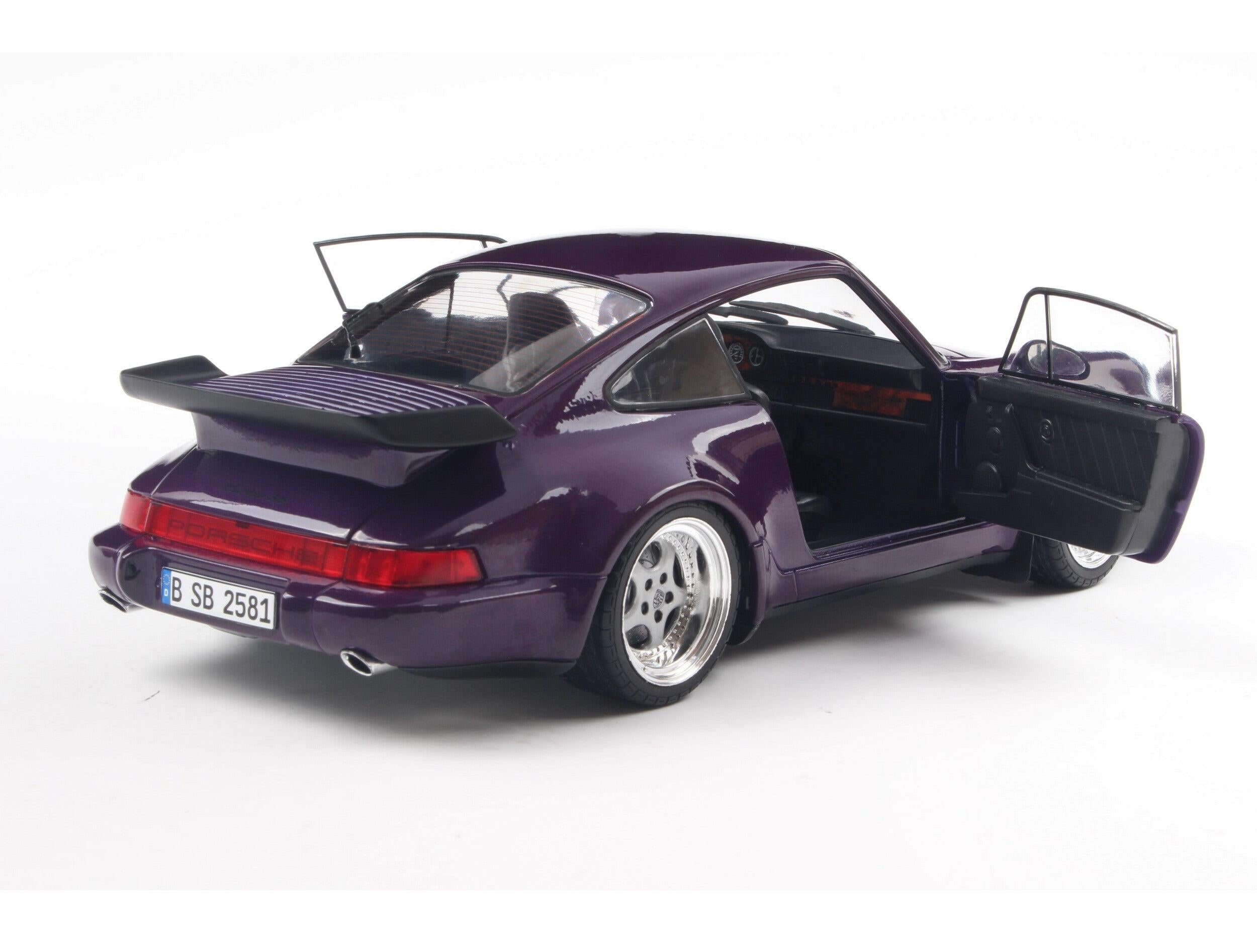 Porsche 911 (964) Turbo Violet Blue 1:18 Scale Solido Diecast Model Car-Solido-Diecast Model Centre