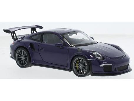 Porsche 911 (991) GT3 RS 2015 Purple 1:24 Scale Welly Diecast Model-Welly-Diecast Model Centre