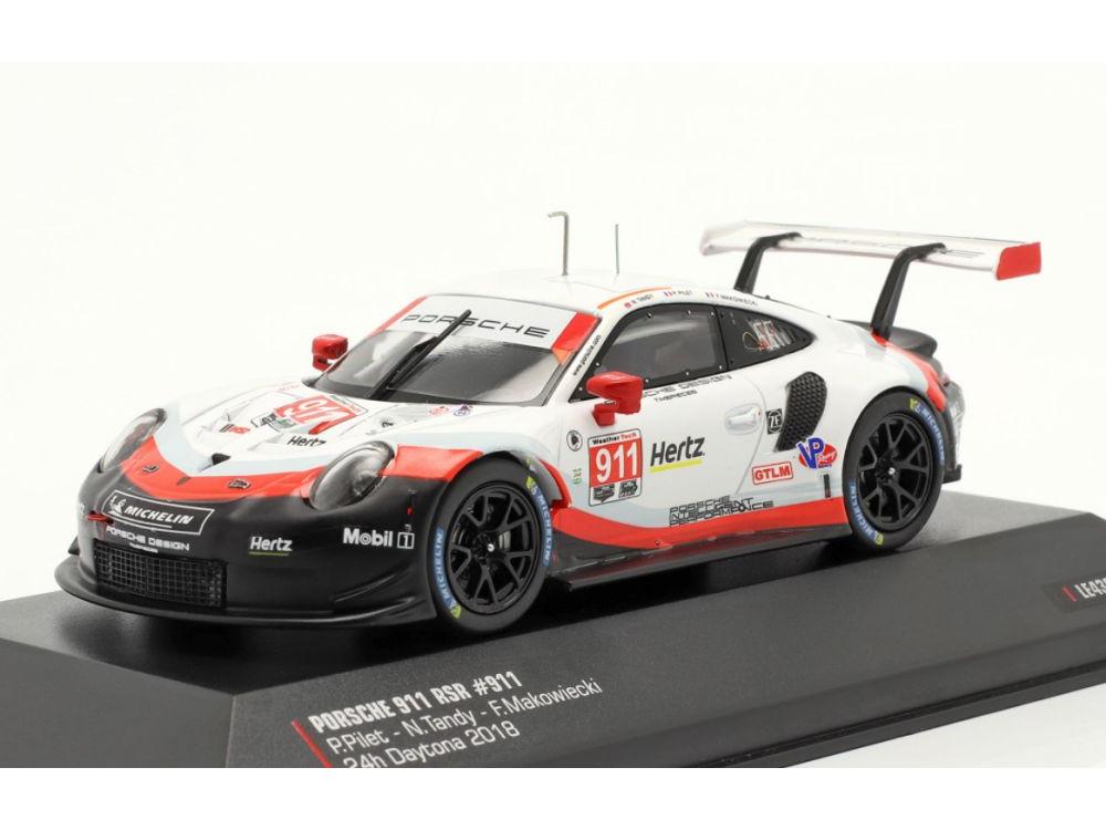 Porsche 911 (991) RSR #911 24h Daytona 2018 Makowieckie/Pilet/Tandy 1:43 Scale IXO Diecast Model Car-IXO-Diecast Model Centre