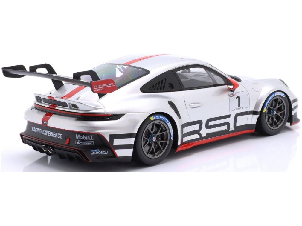 Porsche 911 (992) GT3 Cup #1 Track Experience 2023 Silver Red 1:18 Scale IXO Diecast Model Car-IXO-Diecast Model Centre