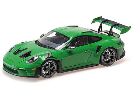 Porsche 911 (992) GT3 RS 2025 Green w/Weissach Package w/Dark Silver Wheels 1:18 Scale Diecast Car – Minichamps-Minichamps-Diecast Model Centre