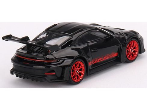 Porsche 911 (992) GT3 RS black w/Pyro Red- 1:64 Scale Model Car