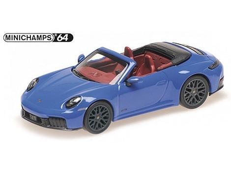 Porsche 911 (992.2) Carrera GTS Cabriolet 2025 Blue 1:64 Scale Diecast Car – Minichamps-Minichamps-Diecast Model Centre