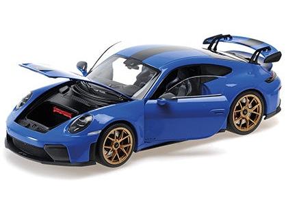 Porsche 911 (992.2) GT3 2025 Blue w/Weissach and Gold Wheels 1:18 Scale Diecast Car – Minichamps-Minichamps-Diecast Model Centre