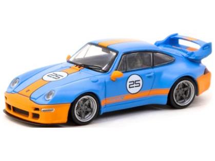 Porsche 911 (993) Gunther Works Blue Orange 1:64 Scale Tarmac Works Diecast Model-Tarmac Works-Diecast Model Centre