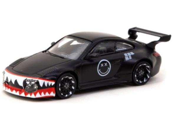Porsche 911 (997) RWB Old and New Matte Black 1:64 Scale Tarmac Works Diecast Model-Tarmac Works-Diecast Model Centre