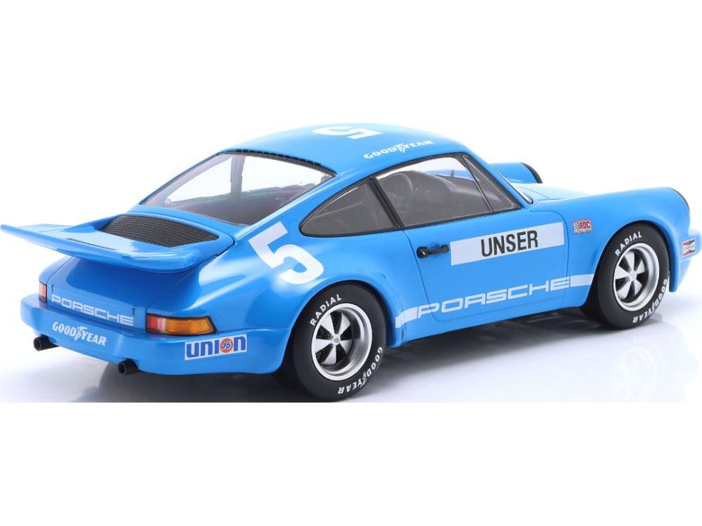 Porsche 911 Carrera 3.0 RSR Blue #5 Bobby Unser IROC 3rd Daytona 1974 1:18 Scale Werk83 Diecast Model Car-Werk83-Diecast Model Centre