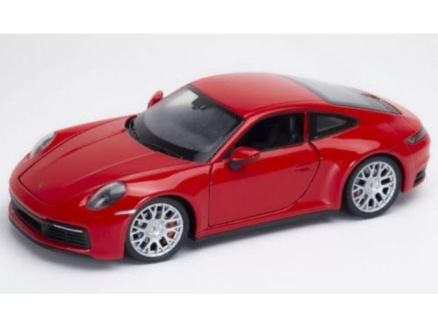Porsche 911 Carrera 4S Red 1:24 Scale Welly Diecast Model-Welly-Diecast Model Centre