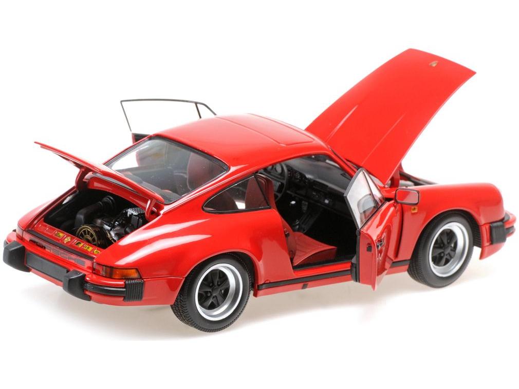 Porsche 911 Carrera Coupe 3.2 1983 Red 1:18 Scale Diecast Car – Minichamps-Minichamps-Diecast Model Centre