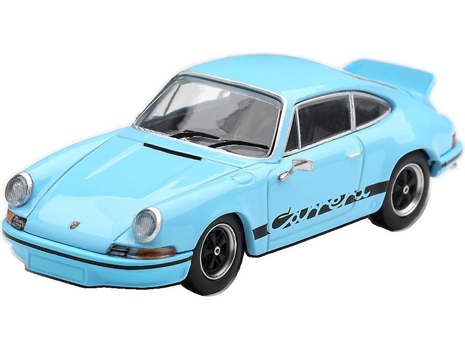 Porsche 911 Carrera RS 2.7 Gulf Blue w/Black Livery (RHD) 1:64 Scale Diecast Car – MINI GT-MINI GT-Diecast Model Centre