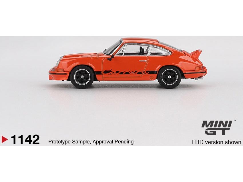 Porsche 911 Carrera RS 2.7 Tangerine w/Black Livery (LHD) Blister Packaging 1:64 Scale Diecast Model Car – MINI GT-MINI GT-Diecast Model Centre