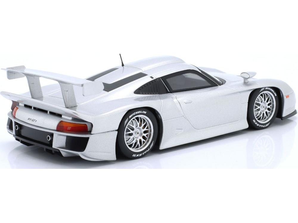 Porsche 911 GT1 Street Version 1997 Silver 1:18 Scale Werk83 Diecast Model Car-Werk83-Diecast Model Centre