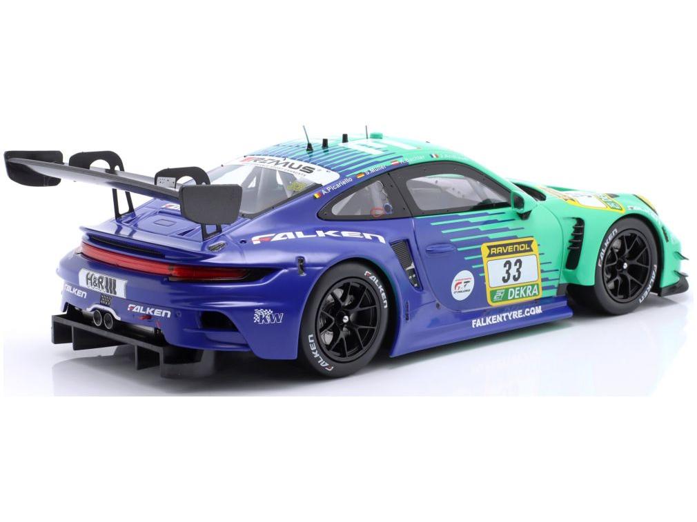 Porsche 911 GT3 R #33 6th 24H Nurburgring 2024 Falken Andlauer/Bachler/Muller 1:18 Scale IXO Diecast Model Car-IXO-Diecast Model Centre