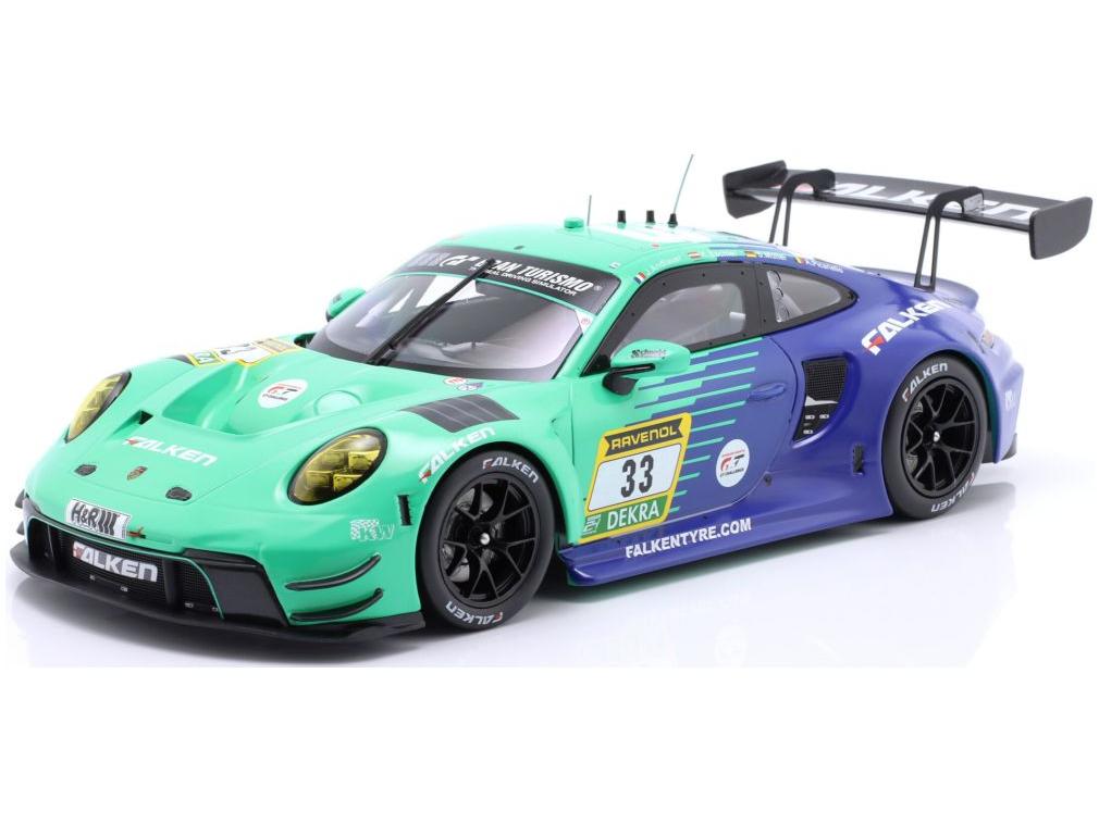 Porsche 911 GT3 R #33 6th 24H Nurburgring 2024 Falken Andlauer/Bachler/Muller 1:18 Scale IXO Diecast Model Car-IXO-Diecast Model Centre