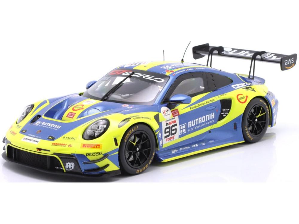 Porsche 911 GT3 R #96 2nd 24h Spa GTWC Endurance Champion 2025 1:18 Scale Diecast Car – IXO-IXO-Diecast Model Centre