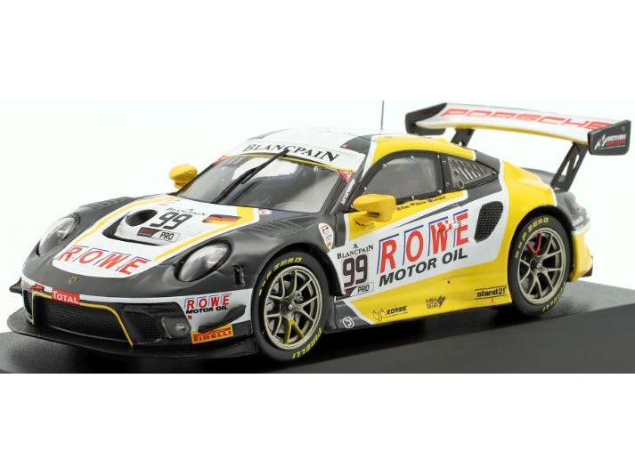 Porsche 911 GT3 R #99 7th 24h Spa 2019 Rowe Racing Campbell/Olsen/Werner 1:43 Scale IXO Diecast Model Car-IXO-Diecast Model Centre