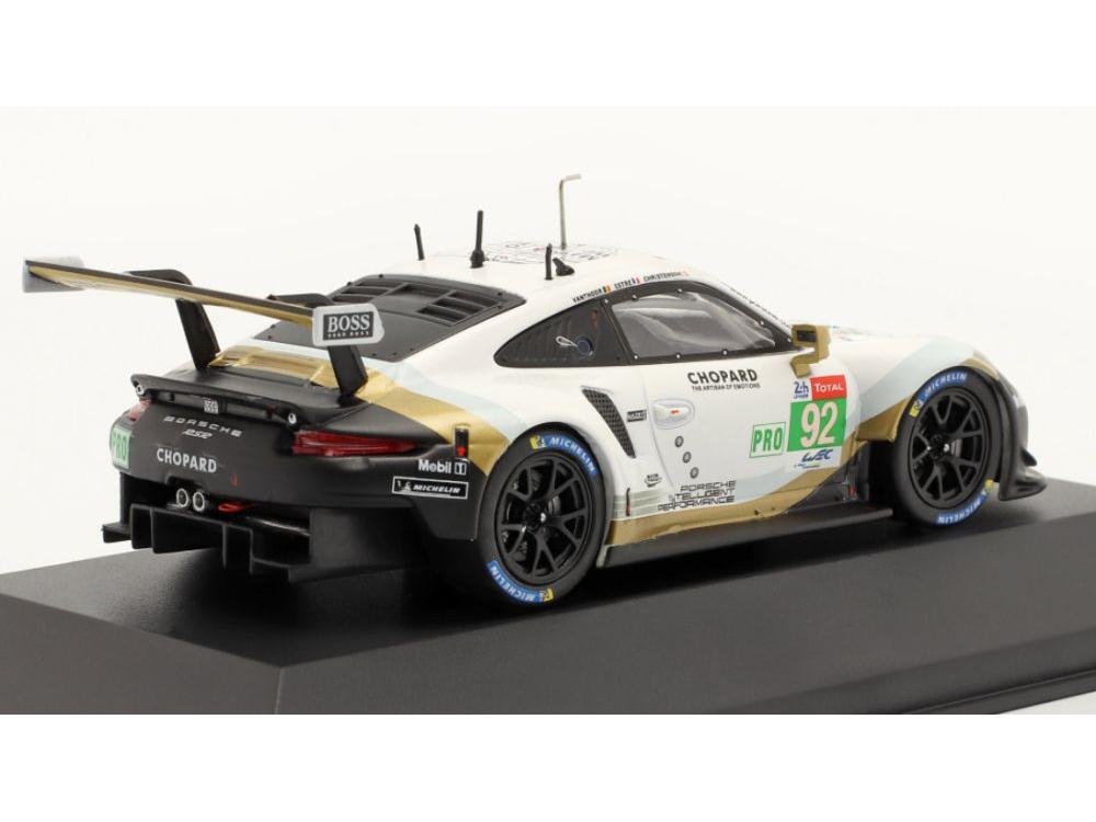 Porsche 911 RSR GTE #92 24h Le Mans 2019 Christensen Estre Vanthoor 1:43 Scale IXO Diecast Model Car-IXO-Diecast Model Centre