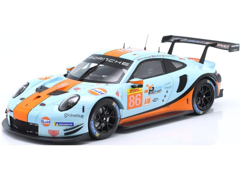 Porsche 911 RSR LMGTE Gulf Racing Wainwright 1000 Meilen Sebring WEC 2019 #86 1:18 Scale Diecast Model Car – IXO-IXO-Diecast Model Centre