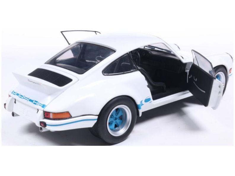 Porsche 911 RSR White/Blue Carrera Stripes 1973 1:18 Scale Solido Diecast Model Car-Solido-Diecast Model Centre