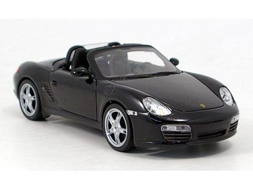 Porsche Boxster S Convertible Black 1:24 Scale Welly Diecast Model-Welly-Diecast Model Centre