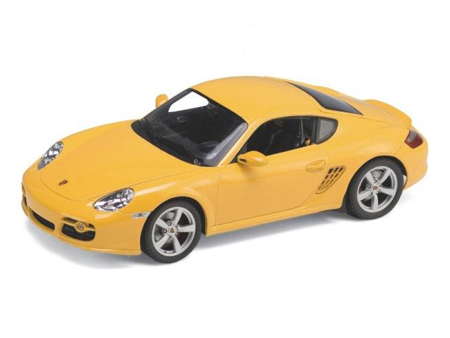 Porsche Cayman S Yellow 1:24 Scale Welly Diecast Model-Welly-Diecast Model Centre