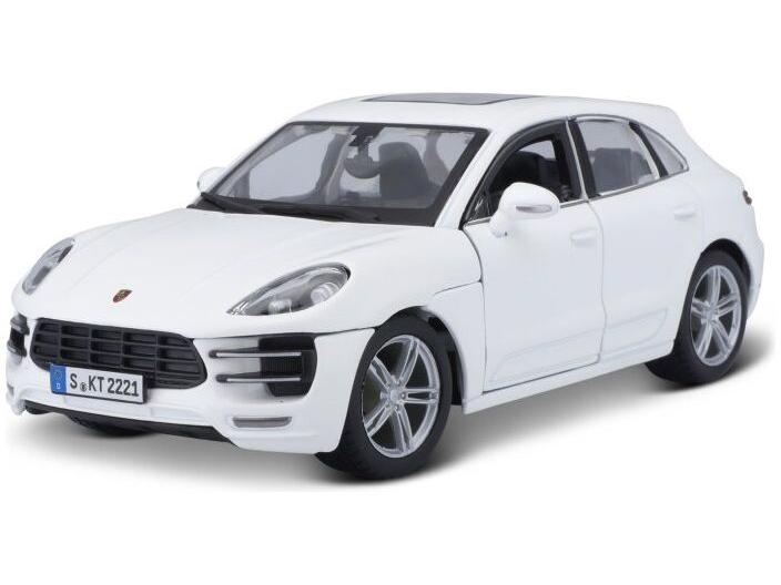 Porsche Macan 2015 White 1:24 Scale Bburago Diecast Model Car-Bburago-Diecast Model Centre