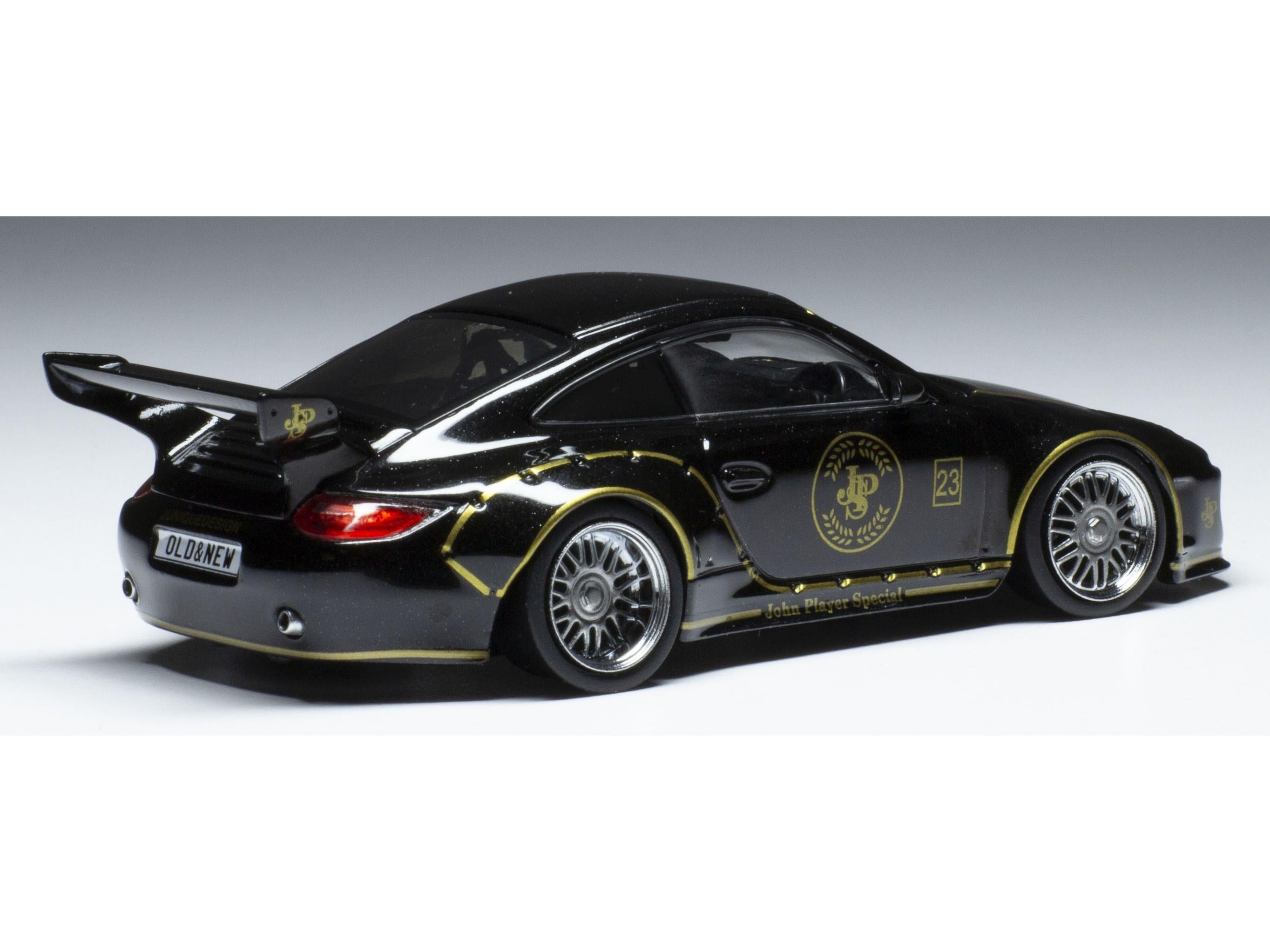 Porsche Old and New 997 Black John Player Special Basis 911 997 #23 1:43 Scale IXO Diecast Model Car-IXO-Diecast Model Centre