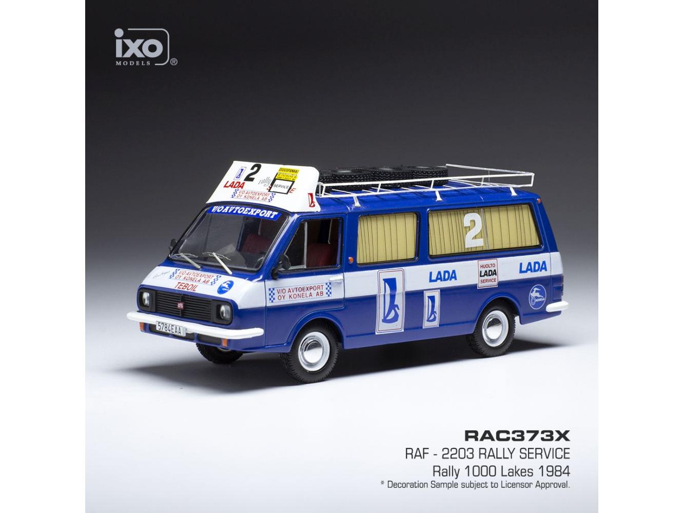 RAF 2203 Talbot Sport Rally Service 1000 Lakes 1984 Assist w/Roof Rack and Wheels 1:43 Scale IXO Diecast Model Van-IXO-Diecast Model Centre