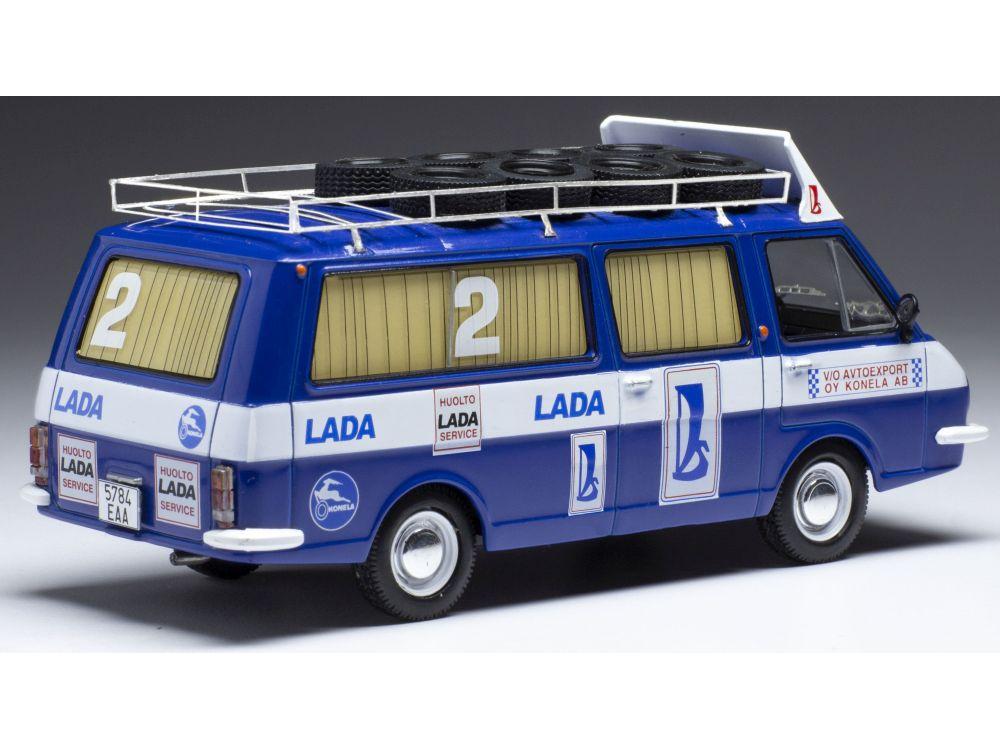 RAF 2203 Talbot Sport Rally Service 1000 Lakes 1984 Assist w/Roof Rack and Wheels 1:43 Scale IXO Diecast Model Van-IXO-Diecast Model Centre