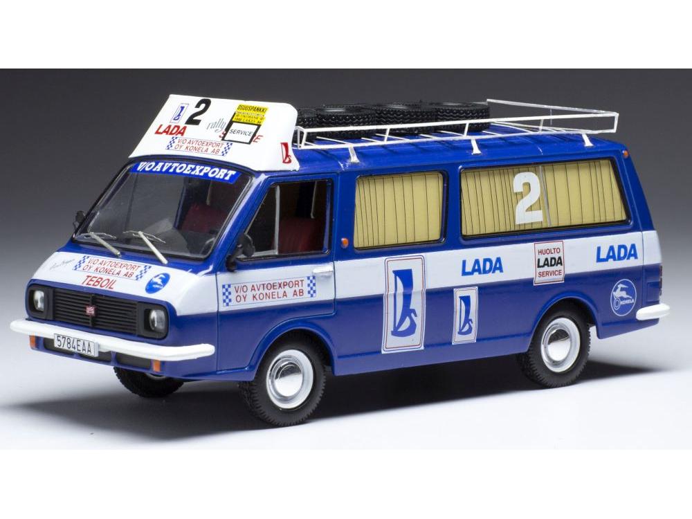 RAF 2203 Talbot Sport Rally Service 1000 Lakes 1984 Assist w/Roof Rack and Wheels 1:43 Scale IXO Diecast Model Van-IXO-Diecast Model Centre