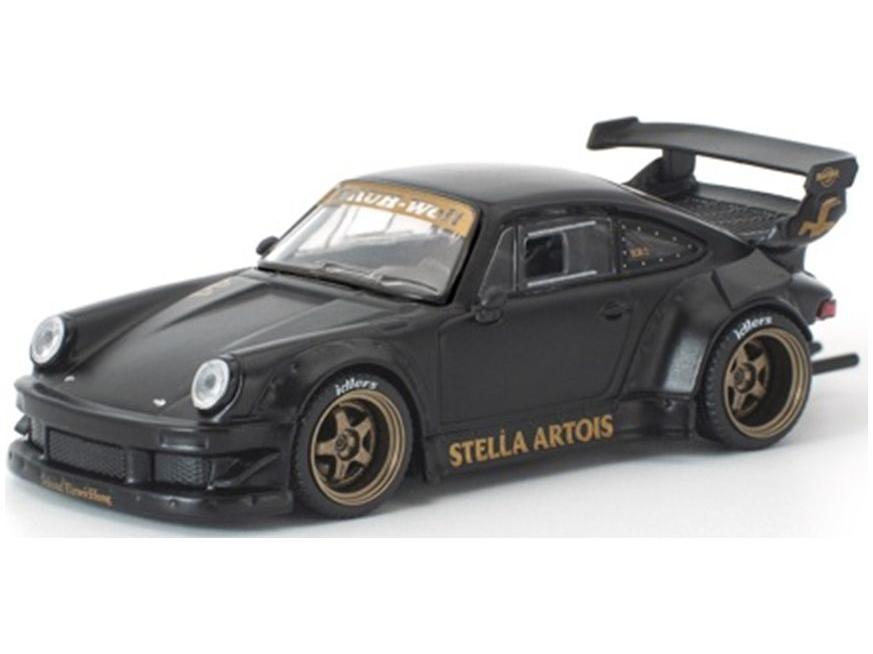 RWB 930 Matte Black Stella Artois 1:64 Scale Pop Race Diecast Model Car-Pop Race-Diecast Model Centre