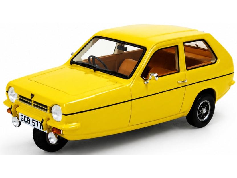 Reliant Robin Mk1 1973 Yellow UK Exclusive - Limited Edition 100pcs 1:18 Scale Resin Car – Cult-Cult-Diecast Model Centre