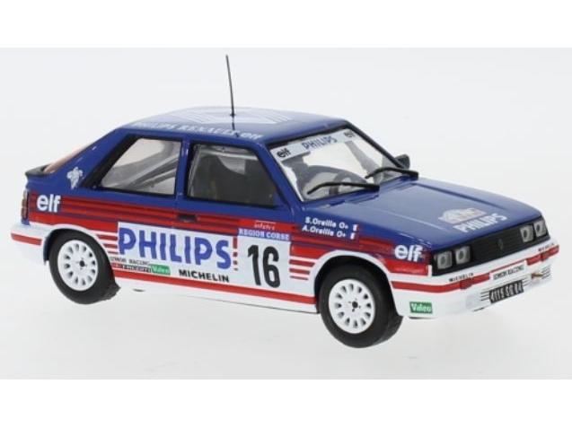 Renault 11 Turbo #16 Tour De Corse A.Oreille/S.Oreille 1987 1:43 Scale IXO Diecast Model Car-IXO-Diecast Model Centre