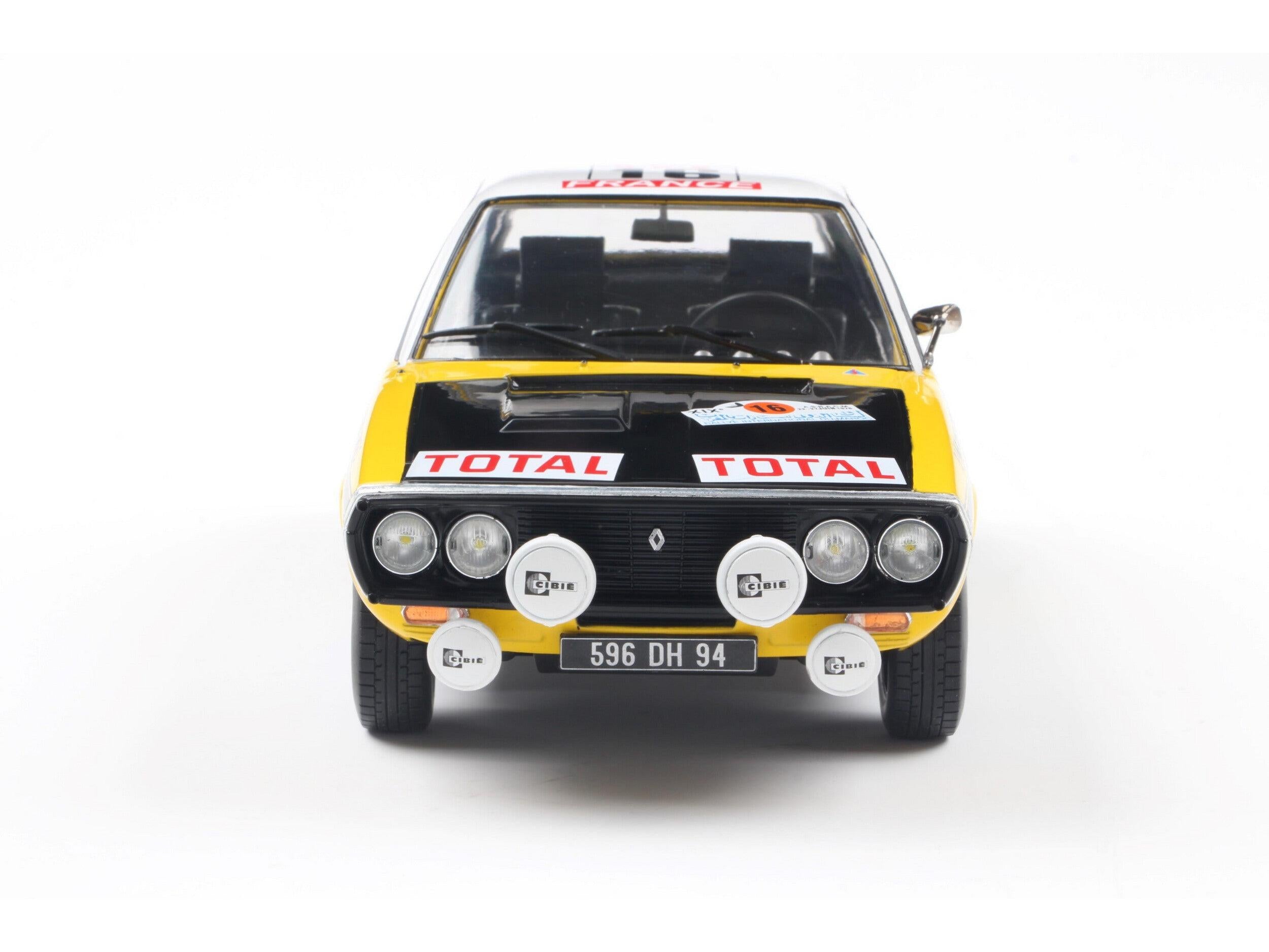 Renault 17 PH.1 Yellow #23 Prive/Tilbert Rallye Du Maroc 1976 1:18 Scale Solido Diecast Model Car-Solido-Diecast Model Centre