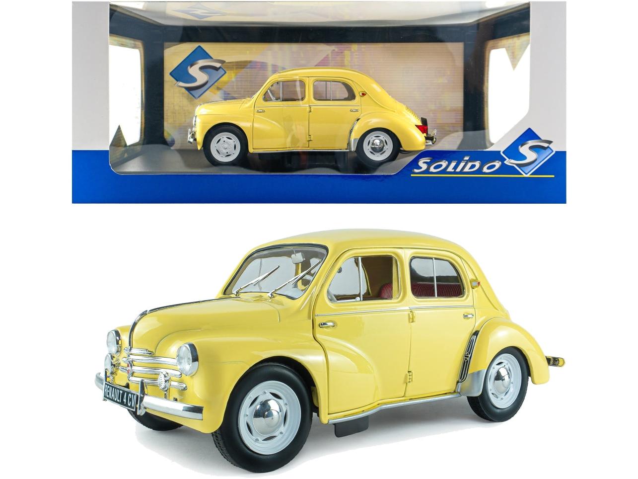 Renault 4CV Beige (Jaune Infante) 162 1961 1:18 Scale Diecast Model Car – Solido-Solido-Diecast Model Centre