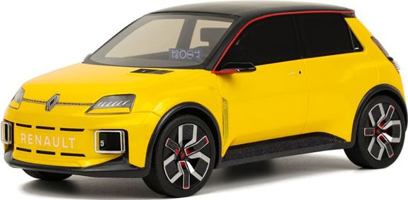Renault 5 E-Tech Electric Prototype 2021 Yellow 1:18 Scale OttOmobile Resin Model-OttOmobile-Diecast Model Centre