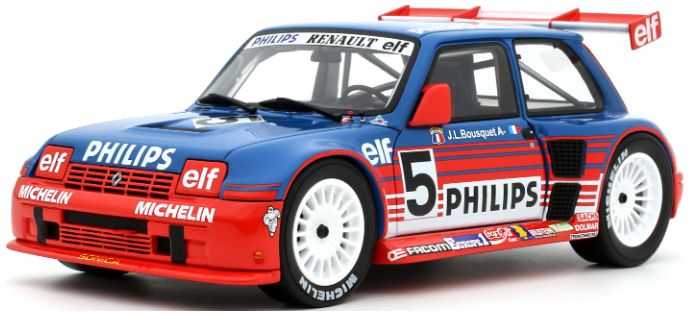 Renault 5 Super Production 1987 White Bousquet 1:18 Scale OttOmobile Resin Model-OttOmobile-Diecast Model Centre