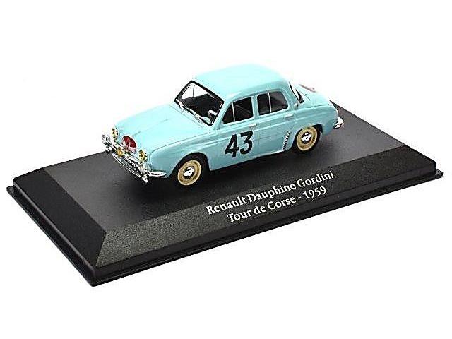 Renault Dauphine Gordini Tour de Corse 1959 1:43 Scale Unbranded Diecast Model-Unbranded-Diecast Model Centre