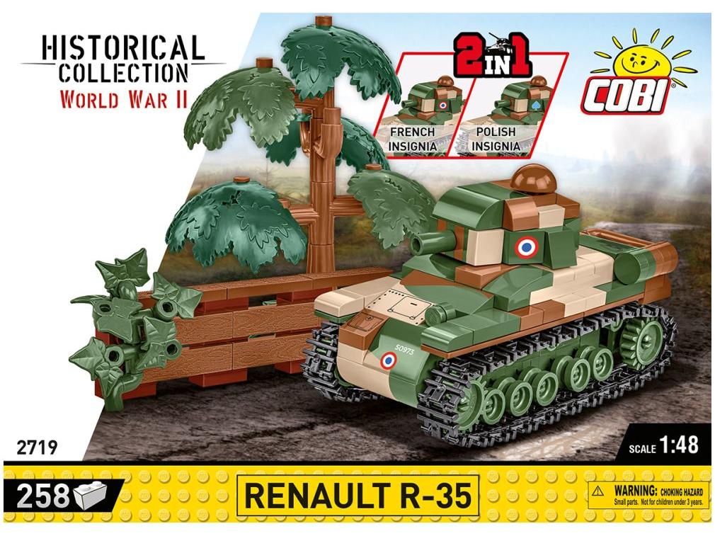 Renault R-35 258 KL. WWII Cobi Brick Build Kit-Cobi-Diecast Model Centre