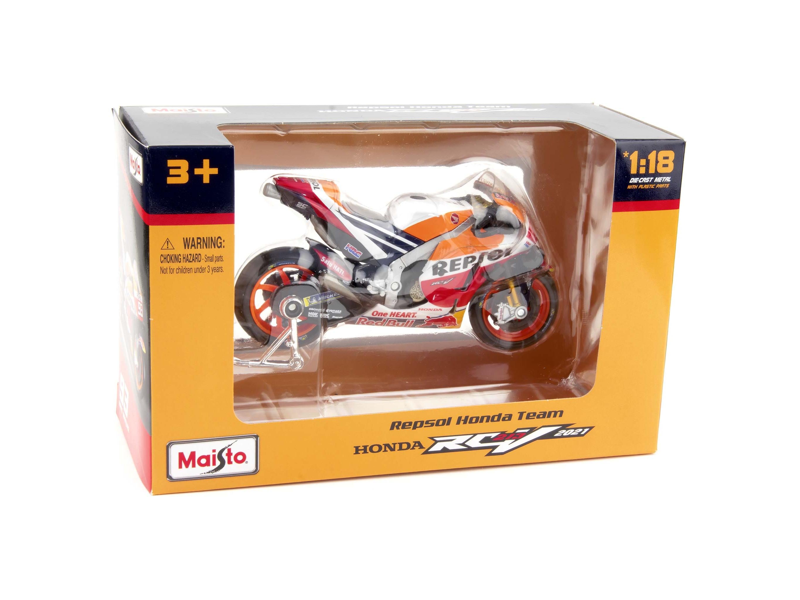 Repsol Honda RC213V #93 Marc Marquez MotoGP 2021 1:18 Scale Maisto Diecast Model-Maisto-Diecast Model Centre