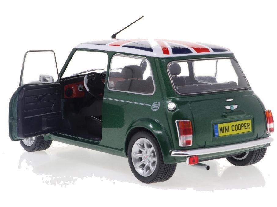 Rover Mini Cooper Sport British Racing Green and Flag Roof 1997 1:18 Scale Diecast Model Car – Solido-Solido-Diecast Model Centre