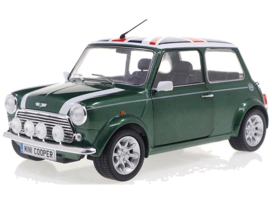 Rover Mini Cooper Sport British Racing Green and Flag Roof 1997 1:18 Scale Diecast Model Car – Solido-Solido-Diecast Model Centre