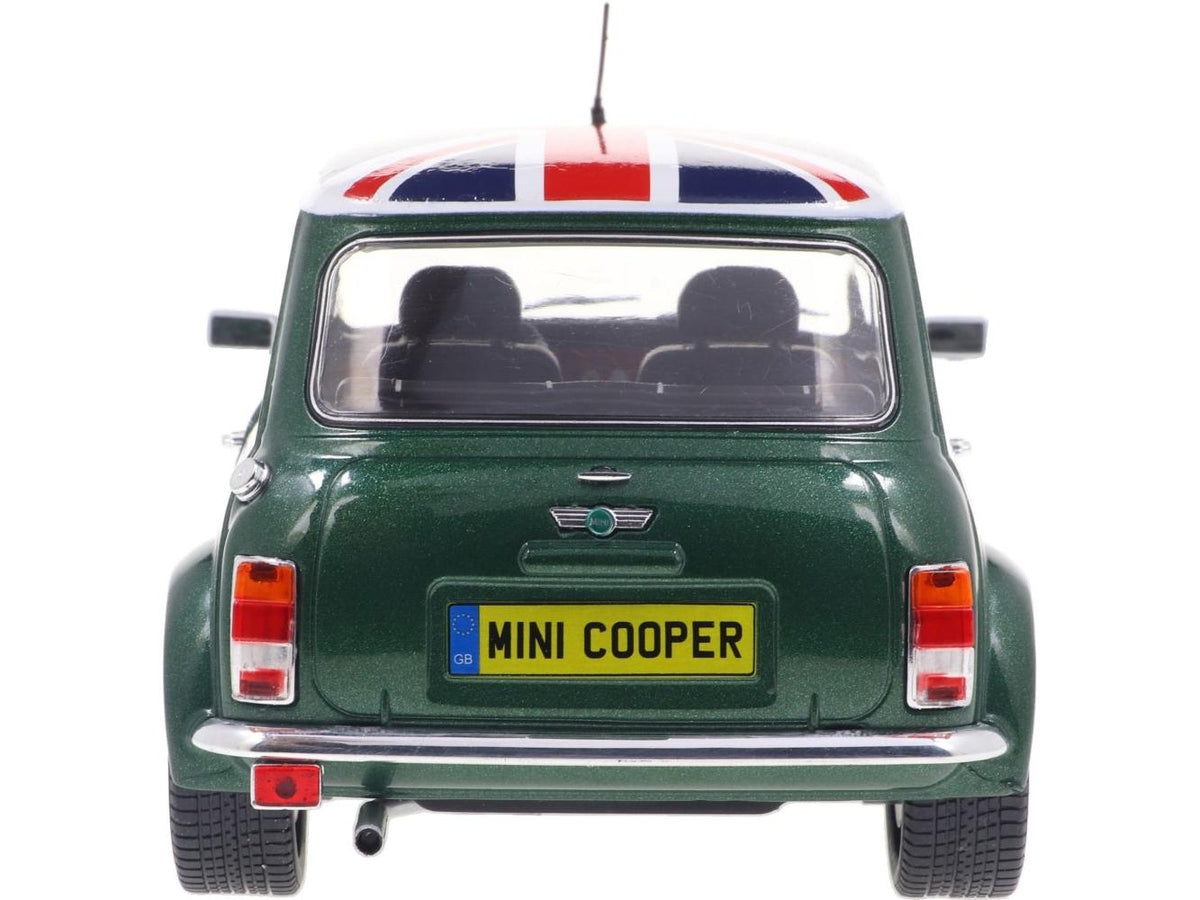 Rover Mini Cooper Sport British Racing Green and Union Jack Roof 1997 1:18 Scale Diecast Car – Solido-Solido-Diecast Model Centre