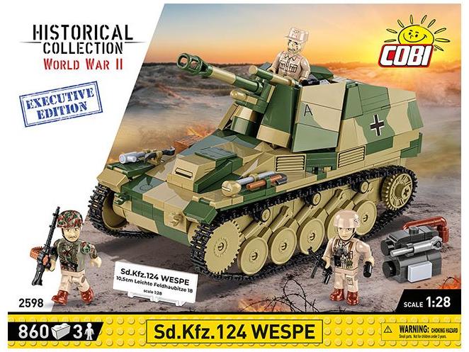 SD.KFZ.124 Wespe Exclusive Edition WWII (855 pcs) Cobi Brick Build Kit-Cobi-Diecast Model Centre