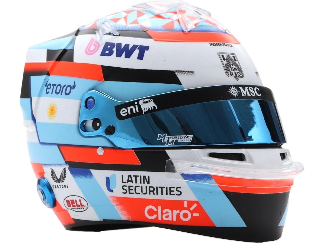 Franco Colapinto F1 2026 Casco 1:5 Escala Réplica de Resina Spark