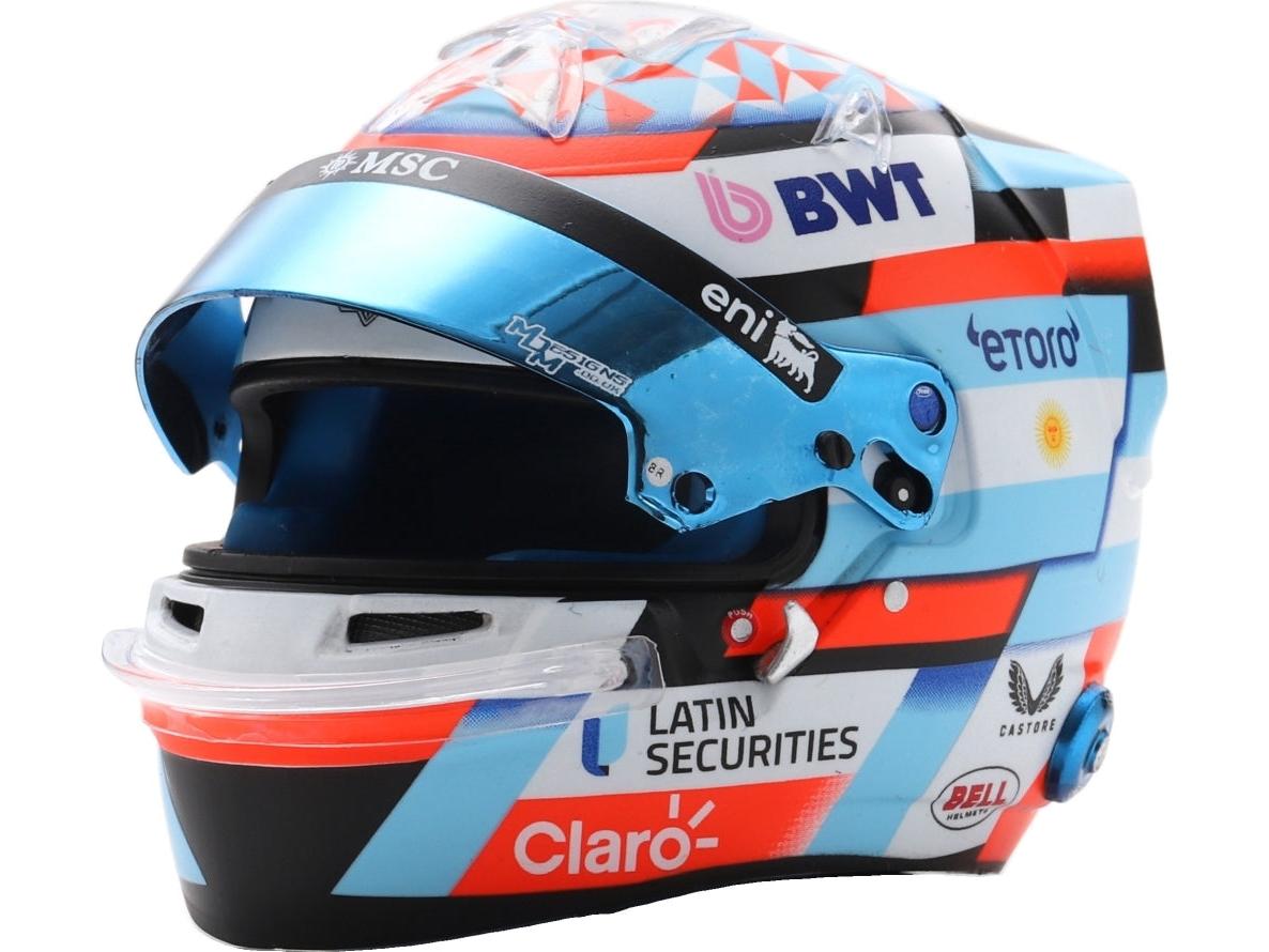 Franco Colapinto F1 2026 Casco 1:5 Escala Réplica de Resina Spark